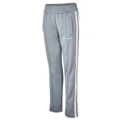 Palm Angels Logo Embroidered Track Trousers in Grey