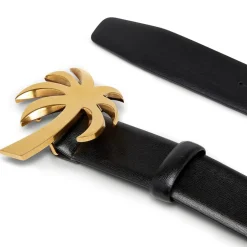 Palm Angels Palm Buckle Belt in Black