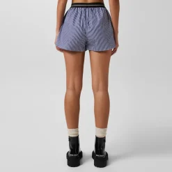 Palm Angels Stripe Casual Shorts in Blue