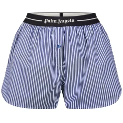 Palm Angels Stripe Casual Shorts in Blue