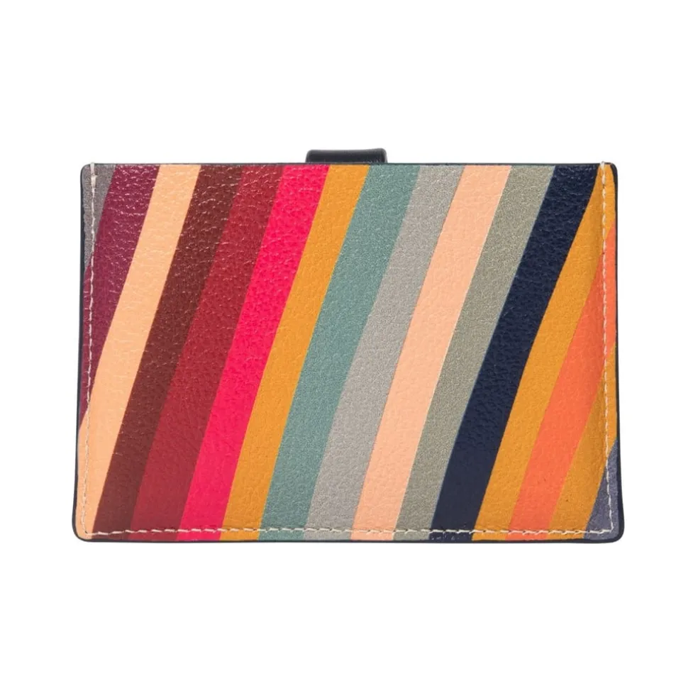 Paul Smith Swirl Stripe Card Holder in Multi