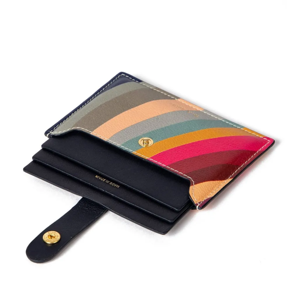 Paul Smith Swirl Stripe Card Holder in Multi