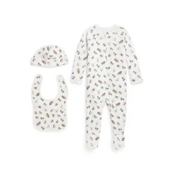 Polo Ralph Lauren Bib And Hat Set Babies in Multi