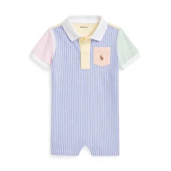Polo Ralph Lauren Block Onesie Babies in Blue