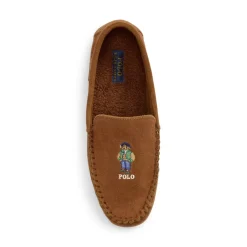 Polo Ralph Lauren Brenan Bear Moccasin Slippers in Beige
