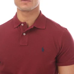Polo Ralph Lauren Custom Slim-Fit Mesh Polo Shirt in Red