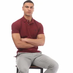 Polo Ralph Lauren Custom Slim-Fit Mesh Polo Shirt in Red