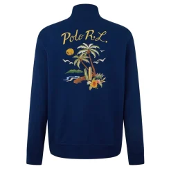 Polo Ralph Lauren Mock Neck Bomber Jacket in Blue