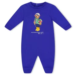 Polo Ralph Lauren Polo Bear Crew Neck Bodysuit in Blue