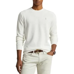 Polo Ralph Lauren Textured Pony Jumper in White
