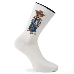 Polo Ralph Lauren Western Bear Socks Box Of 3 in Purple