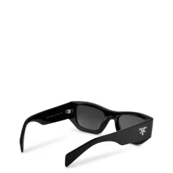 Prada Logo Rectangular Sunglasses in Black