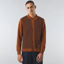 Pretty Green Knit Long Sleeve Sweater in Orange