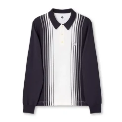 Pretty Green Regular Fit Long Sleeve Polo in Blue