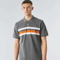 Pretty Green Stripe Polo in Grey