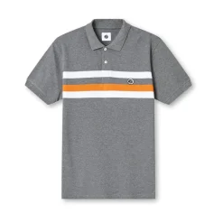 Pretty Green Stripe Polo in Grey