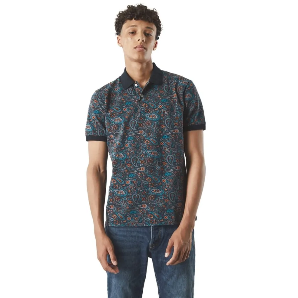Pretty Green Wonderwll Paispol Regular Fit Shirt in Grey