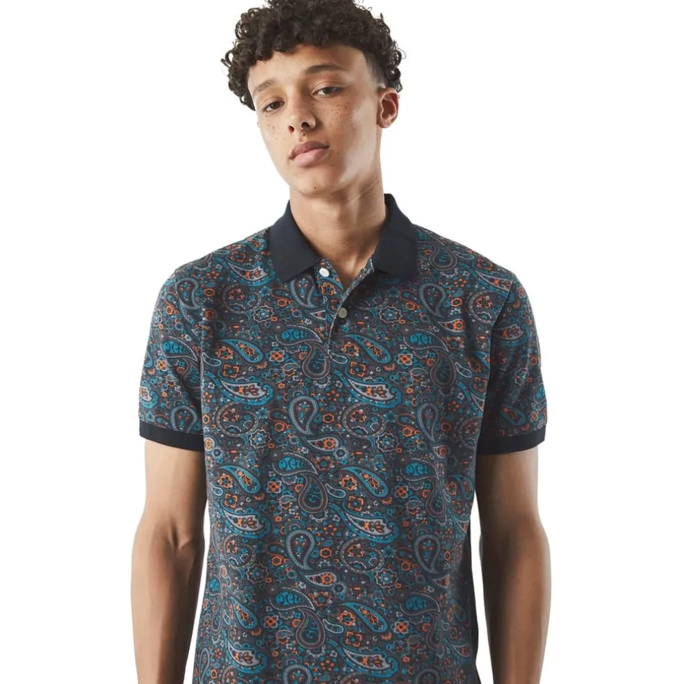 Pretty Green Wonderwll Paispol Regular Fit Shirt in Grey