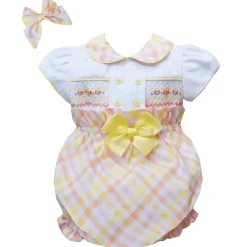 Pretty Originals Check 2pc Set in White