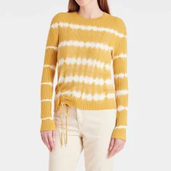 PS Paul Smith Knitted Crew Neck Long Sleeve Sweater in Yellow