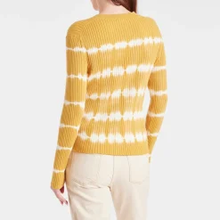 PS Paul Smith Knitted Crew Neck Long Sleeve Sweater in Yellow