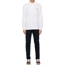 PS Paul Smith Sleeve Zebra Polo Shirt in White