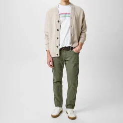 PS Paul Smith V-Neck Long Sleeve Sweater in Beige