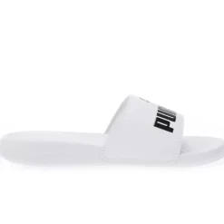 Puma Adults Popcat Logo Sliders in White