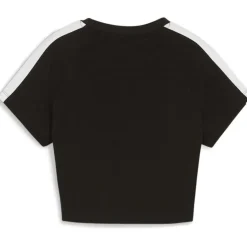 Puma Cropped Crew Neck Regular Fit T-Shirt in Black
