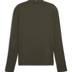 Puma Flex Zip Neck Long Sleeve Athletic Top in Green