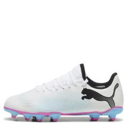 Puma Juniors Future 7 Match FG/AG Football Boots in White