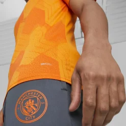 Puma Manchester City Pre Match Shirt 2023 2024 Adults in Orange