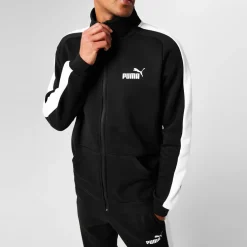 Puma Mens Clean Fleece Tracksuit in Black