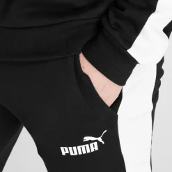 Puma Mens Clean Fleece Tracksuit in Black