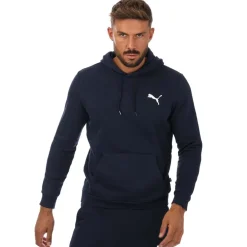 Puma Small Logo Hooded Sweat in Navy