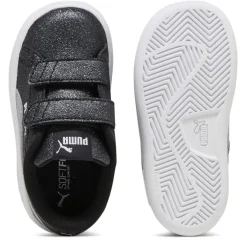 Puma Smash 3.0 Glitz Glam V Infant Girl Trainers in Black