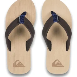 Quiksilver Mens Molokai Layback Flip Flops in Brown