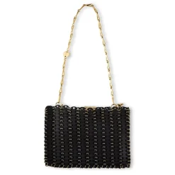 Rabanne 1969 Leather Shoulder Bag in Black