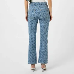Rabanne Monogram Denim Jeans in Blue