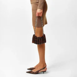 Rabanne Nano 1969 Tartauga Bag in Brown