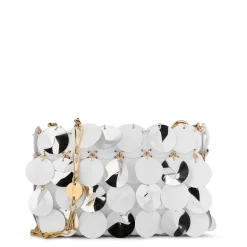 Rabanne Sequinned Shoulder Bag in Silver