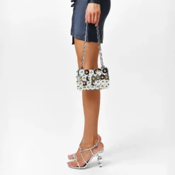 Rabanne Sparkle Nano Sphere Bag in Silver