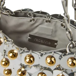 Rabanne Sparkle Nano Sphere Bag in Silver