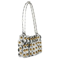 Rabanne Sparkle Nano Sphere Bag in Silver