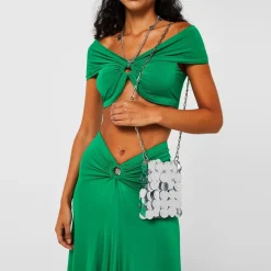 Rabanne Sparkling Mini Bag in Silver