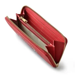 Radley Heart Cut Out Long Leather Purse in Red
