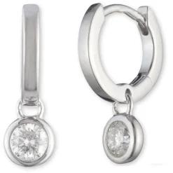 Ralph Lauren Drop Huggie Earrings in Silver