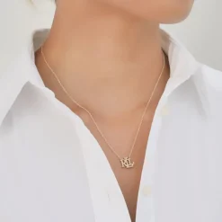 Ralph Lauren Logo Necklace in Gold