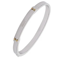 Ralph Lauren Toned Logo Bangle in Silver