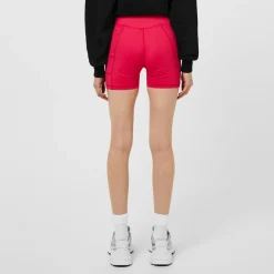 Red Run Cycling Shorts in Pink